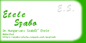 etele szabo business card